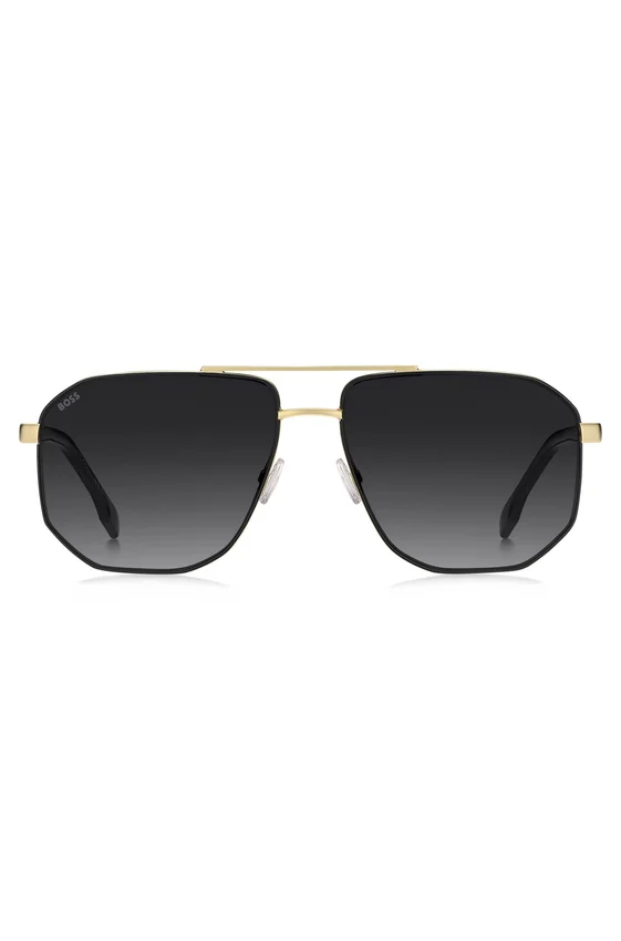 Gold-tone sunglasses with black trim Gold-tone sunglasses with black trim