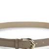 Golden-buckle belt in Italian leather