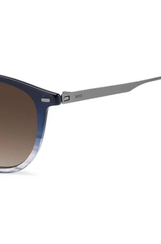Gradient-effect sunglasses in blue acetate