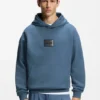 Gradient-logo hoodie in cotton terry