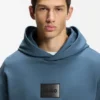 Gradient-logo hoodie in cotton terry