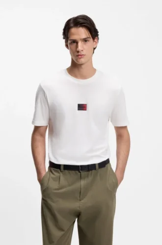 Gradient-logo T-shirt in cotton jersey