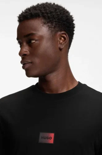 Gradient-logo T-shirt in cotton jersey