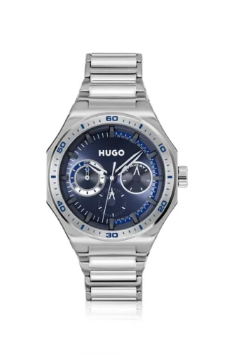 #GRAIL SPORT Silver-tone watch with blue dial