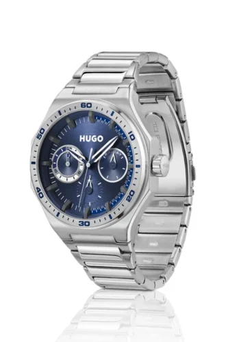 #GRAIL SPORT Silver-tone watch with blue dial