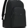 Grained backpack with stacked-logo trim