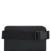 Grained belt bag with stacked-logo trim