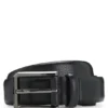 Grained-leather belt with gunmetal buckle Grained-leather belt with gunmetal buckle