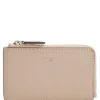 Grained-leather card holder with logo lettering Grained-leather card holder with logo lettering