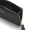 Grained-leather card holder with logo lettering Grained-leather card holder with logo lettering