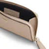 Grained-leather card holder with logo lettering Grained-leather card holder with logo lettering