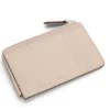 Grained-leather card holder with logo lettering Grained-leather card holder with logo lettering
