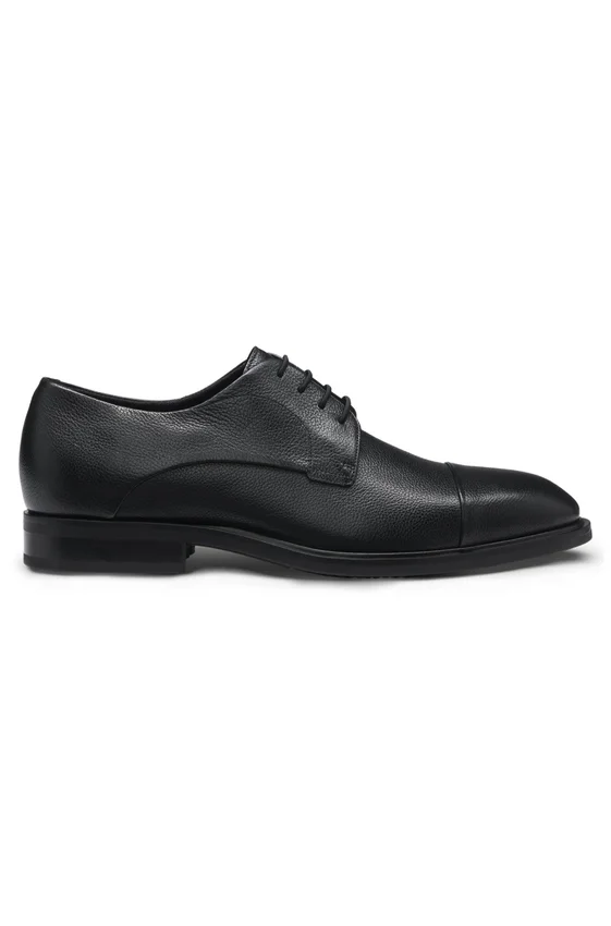 Grained-leather Derby shoes with cap toe Grained-leather Derby shoes with cap toe