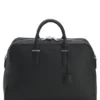 Grained-leather duffel bag with embossed logo Grained-leather duffel bag with embossed logo