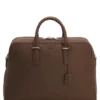 Grained-leather duffel bag with embossed logo Grained-leather duffel bag with embossed logo