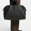 Grained-leather duffel bag with embossed logo Grained-leather duffel bag with embossed logo