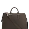 Grained-leather duffel bag with embossed logo Grained-leather duffel bag with embossed logo