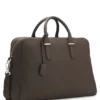 Grained-leather duffel bag with embossed logo Grained-leather duffel bag with embossed logo