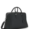 Grained-leather duffel bag with embossed logo Grained-leather duffel bag with embossed logo