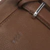 Grained-leather duffel bag with embossed logo Grained-leather duffel bag with embossed logo