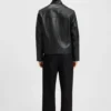 Grained-leather jacket in a slim fit Grained-leather jacket in a slim fit