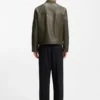 Grained-leather jacket in a slim fit Grained-leather jacket in a slim fit