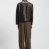 Grained-leather jacket in a slim fit Grained-leather jacket in a slim fit