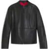 Grained-leather jacket in a slim fit Grained-leather jacket in a slim fit
