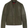 Grained-leather jacket in a slim fit Grained-leather jacket in a slim fit