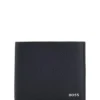 Grained-leather wallet with logo lettering Grained-leather wallet with logo lettering