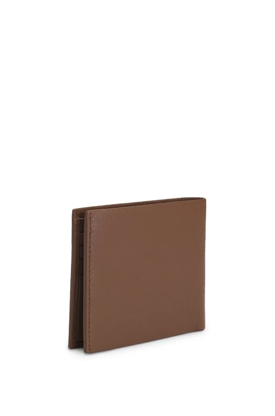 Grained-leather wallet with logo lettering Grained-leather wallet with logo lettering