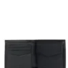 Grained-leather wallet with metal logo lettering Grained-leather wallet with metal logo lettering