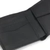 Grained-leather wallet with metal logo lettering Grained-leather wallet with metal logo lettering