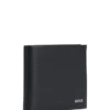 Grained-leather wallet with metal logo lettering Grained-leather wallet with metal logo lettering