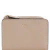 Grained-leather wallet with metallic logo lettering Grained-leather wallet with metallic logo lettering