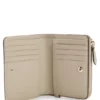 Grained-leather wallet with metallic logo lettering