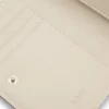 Grained-leather wallet with metallic logo lettering
