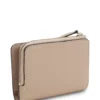 Grained-leather wallet with metallic logo lettering Grained-leather wallet with metallic logo lettering