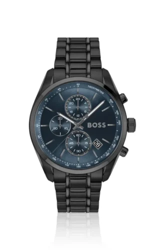 Grand Prix 44 chronograph watch with blue dial