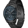 Grand Prix 44 chronograph watch with blue dial