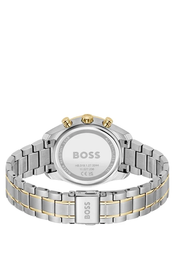 GRAND TOUR LADIES Two-tone watch with green dial and five-link bracelet GRAND TOUR LADIES Two-tone watch with green dial and five-link bracelet