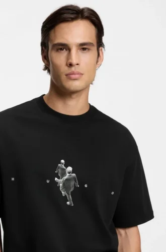 Graphic-artwork T-shirt in cotton jersey
