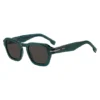 Green acetate sunglasses with temple logo Green acetate sunglasses with temple logo