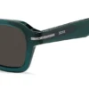 Green acetate sunglasses with temple logo Green acetate sunglasses with temple logo