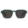 Green acetate sunglasses with temple logo Green acetate sunglasses with temple logo