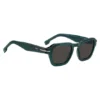 Green acetate sunglasses with temple logo Green acetate sunglasses with temple logo