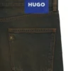 Green-cast regular-fit jeans in rigid denim Green-cast regular-fit jeans in rigid denim