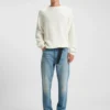 Green-cast tapered-fit jeans in stretch denim Green-cast tapered-fit jeans in stretch denim