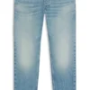 Green-cast tapered-fit jeans in stretch denim Green-cast tapered-fit jeans in stretch denim