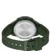 Green watch with silicone logo strap